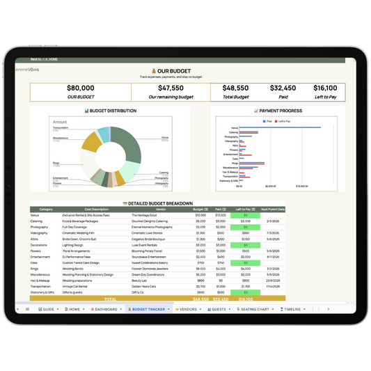 The "Wedding Spreadsheet" Saver Bundle 2.0