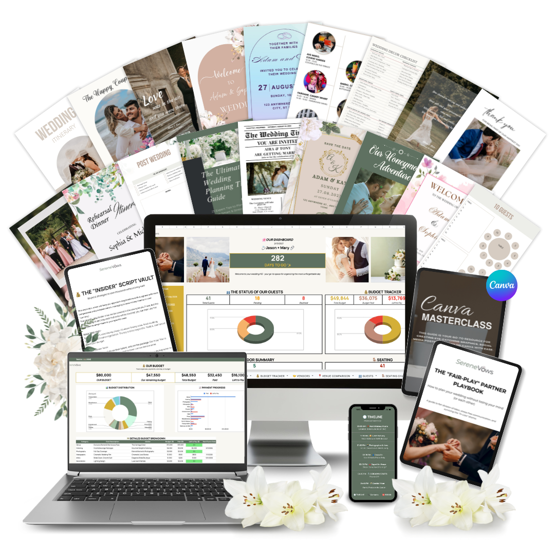 The "Wedding Spreadsheet" Saver Bundle